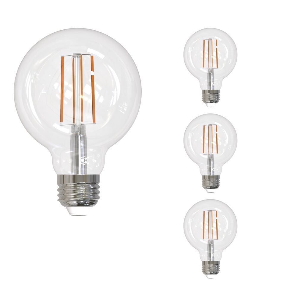 776748 - Filaments Dimmable G25 Clear Medium Base LED Light Bulb - 13 Watt - 3000K - 4 Pack