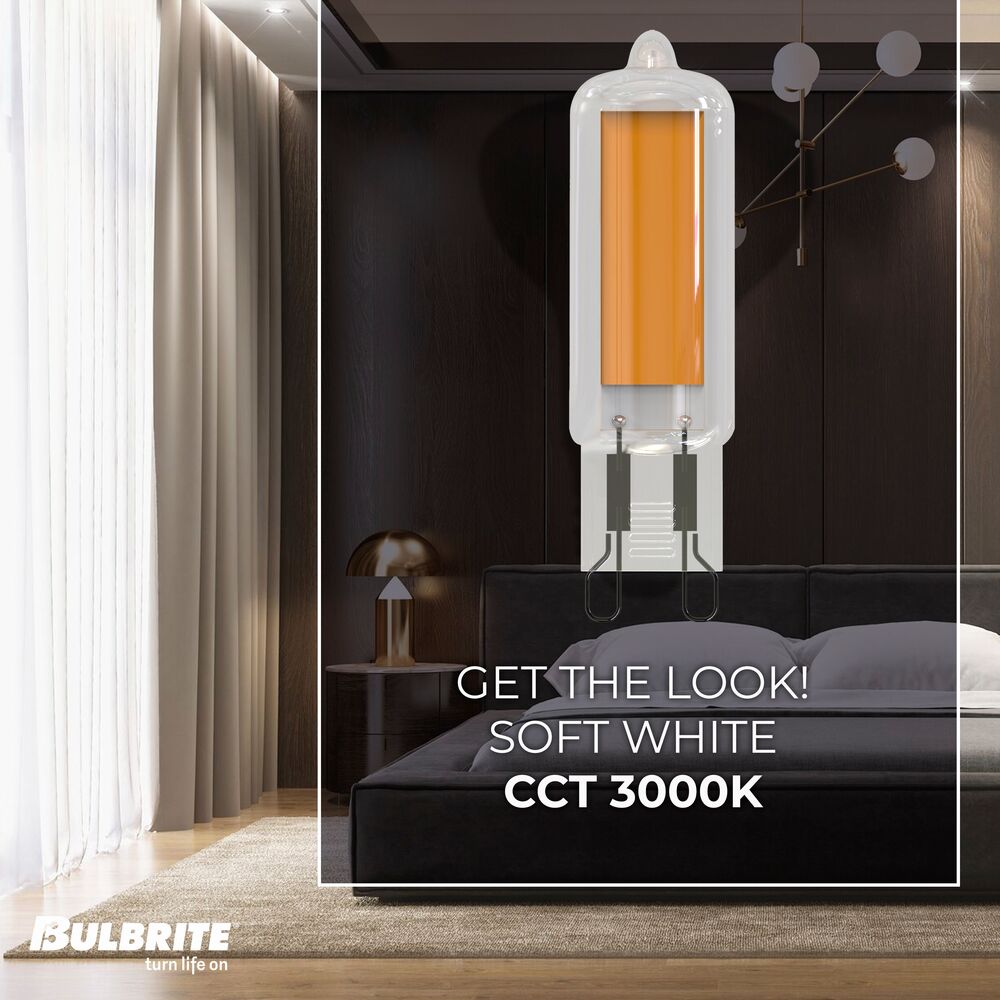 770600 - Filaments Dimmable G9 Clear Bi-Pin LED Light Bulb - 4 Watt - 3000K - 4 Pack