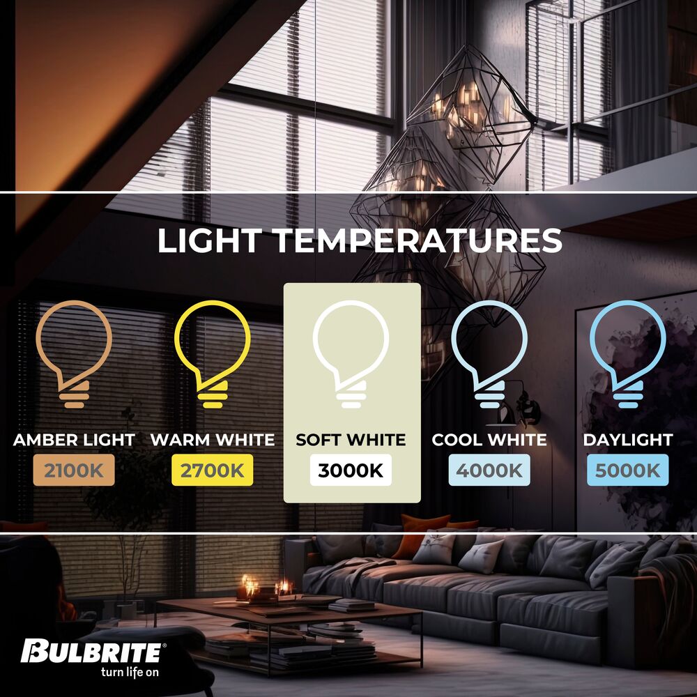 776732 - Filaments Dimmable T9 Clear Medium Base LED Light Bulb - 5 Watt - 3000K - 4 Pack