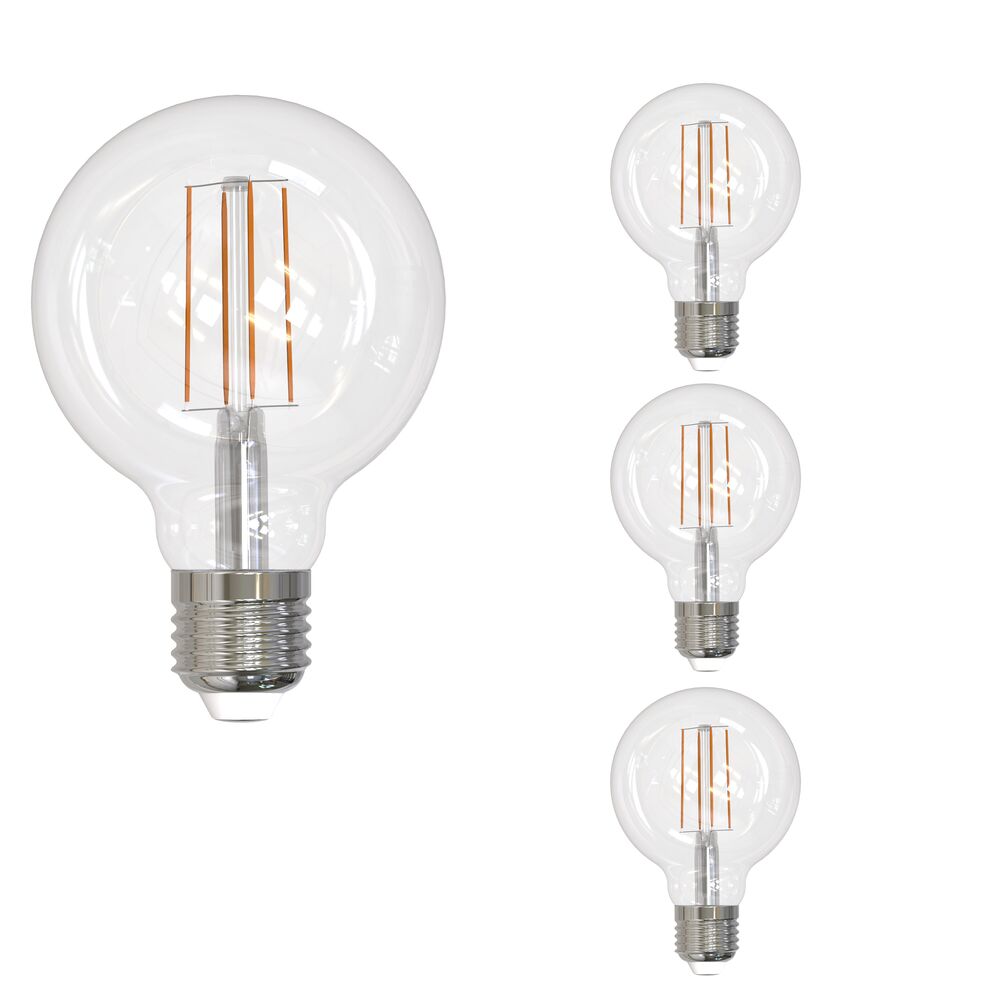 776750 - Filaments Dimmable G25 Clear Medium Base LED Light Bulb - 8.5 Watt - 3000K - 4 Pack