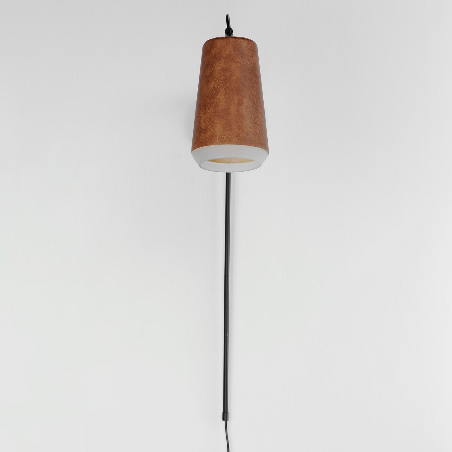 10096WWDTN - 1 Light Scout 6" Wall Sconce - Weathered Wood / Tan Leather