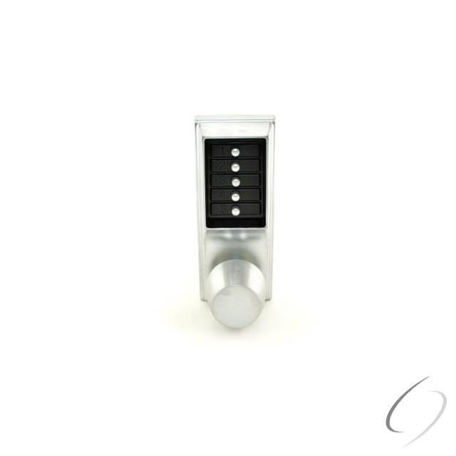 Kaba Simplex 101126D Mechanical Pushbutton Knob Lock Combination Only; 2-3/4" Backset Satin Chrome F