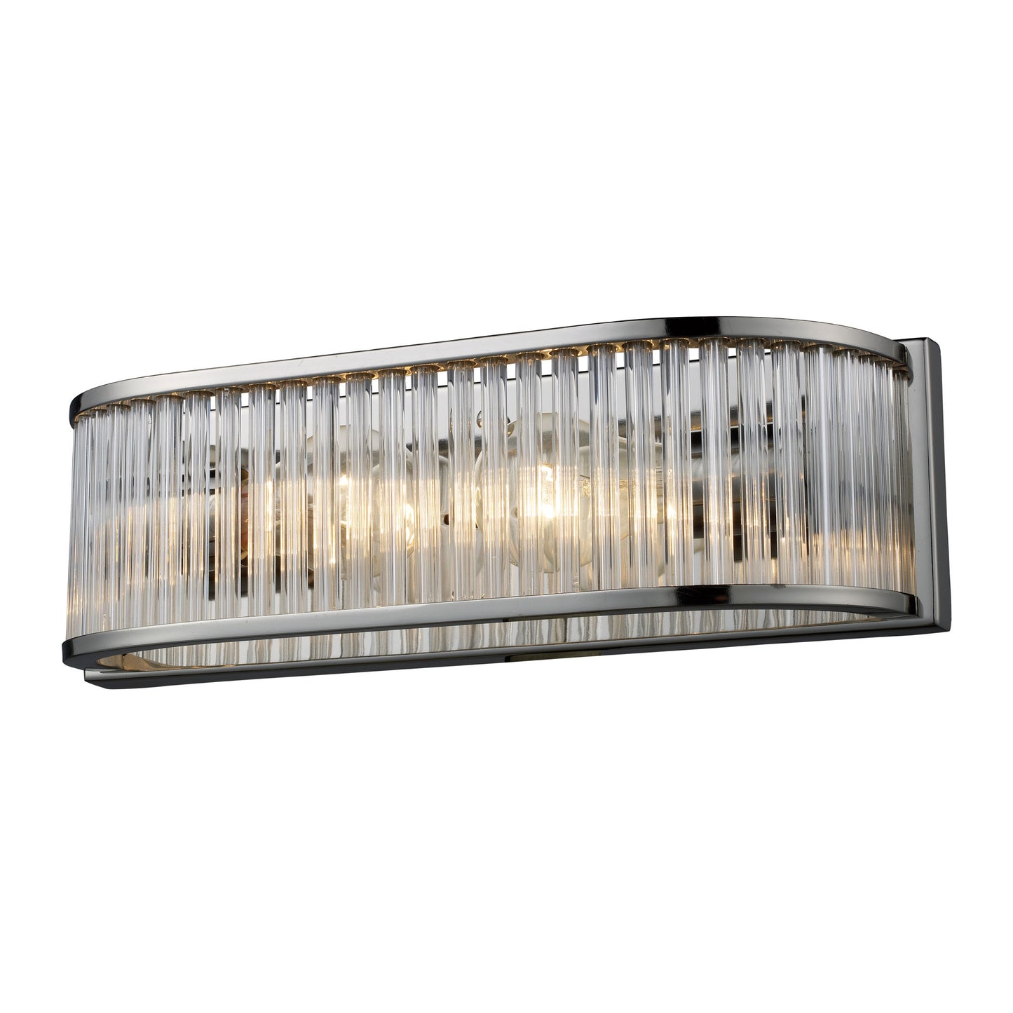 ELK Lighting 10126/2 - Braxton 14" Wide 2-Light Vanity Light in Polished Nickel with Ribbed Glass