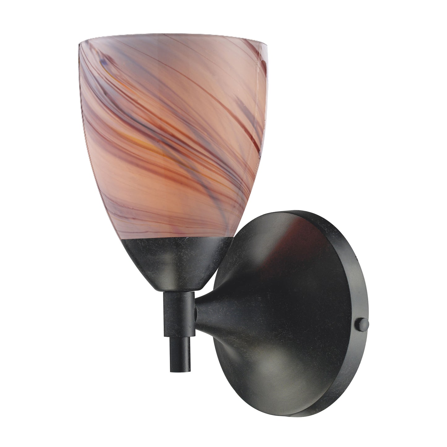 ELK Lighting 10150/1DR-CR - Celina 5" Wide 1-Light Wall Lamp in Dark Rust with Creme Glass