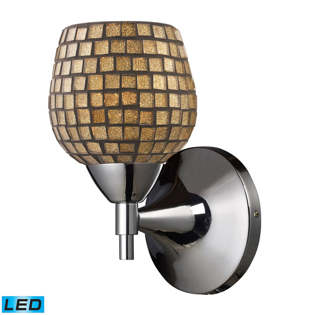 ELK Lighting 10150/1PC-GLD-LED - Celina 5" Wide 1-Light Wall Lamp in Polished Chrome with Gold Mosai