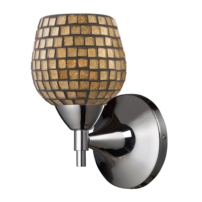 ELK Lighting 10150/1PC-GLD - Celina 5" Wide 1-Light Wall Lamp in Polished Chrome with Gold Mosaic Gl