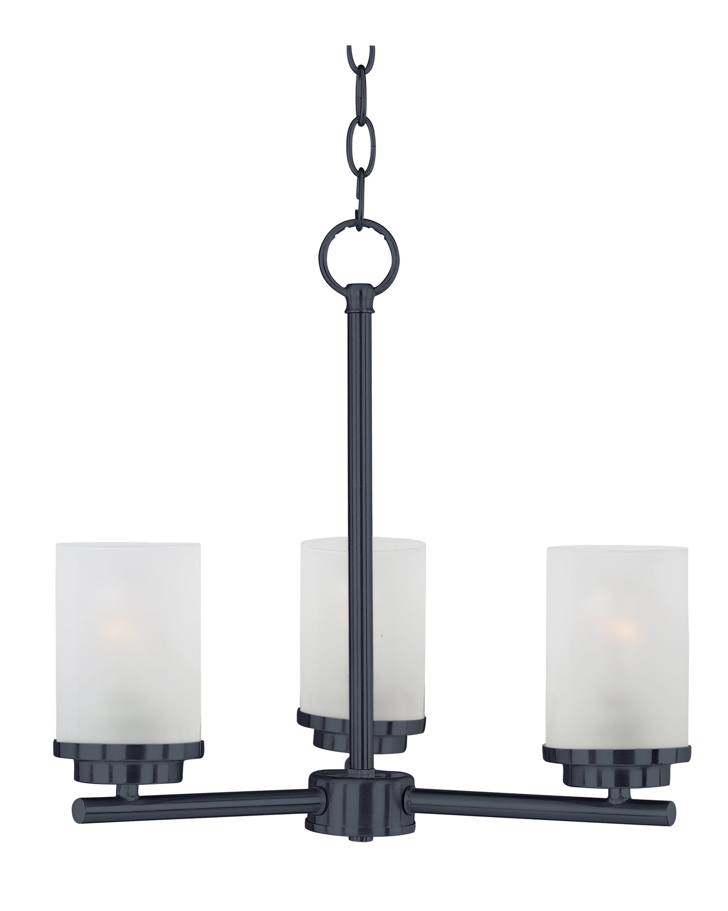 10203FTBK - 3 Light Corona 17" Chandelier - Black