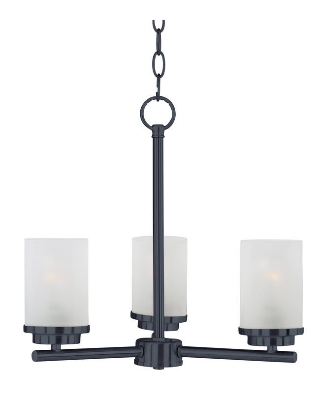 10203FTBK - 3 Light Corona 17" Chandelier - Black