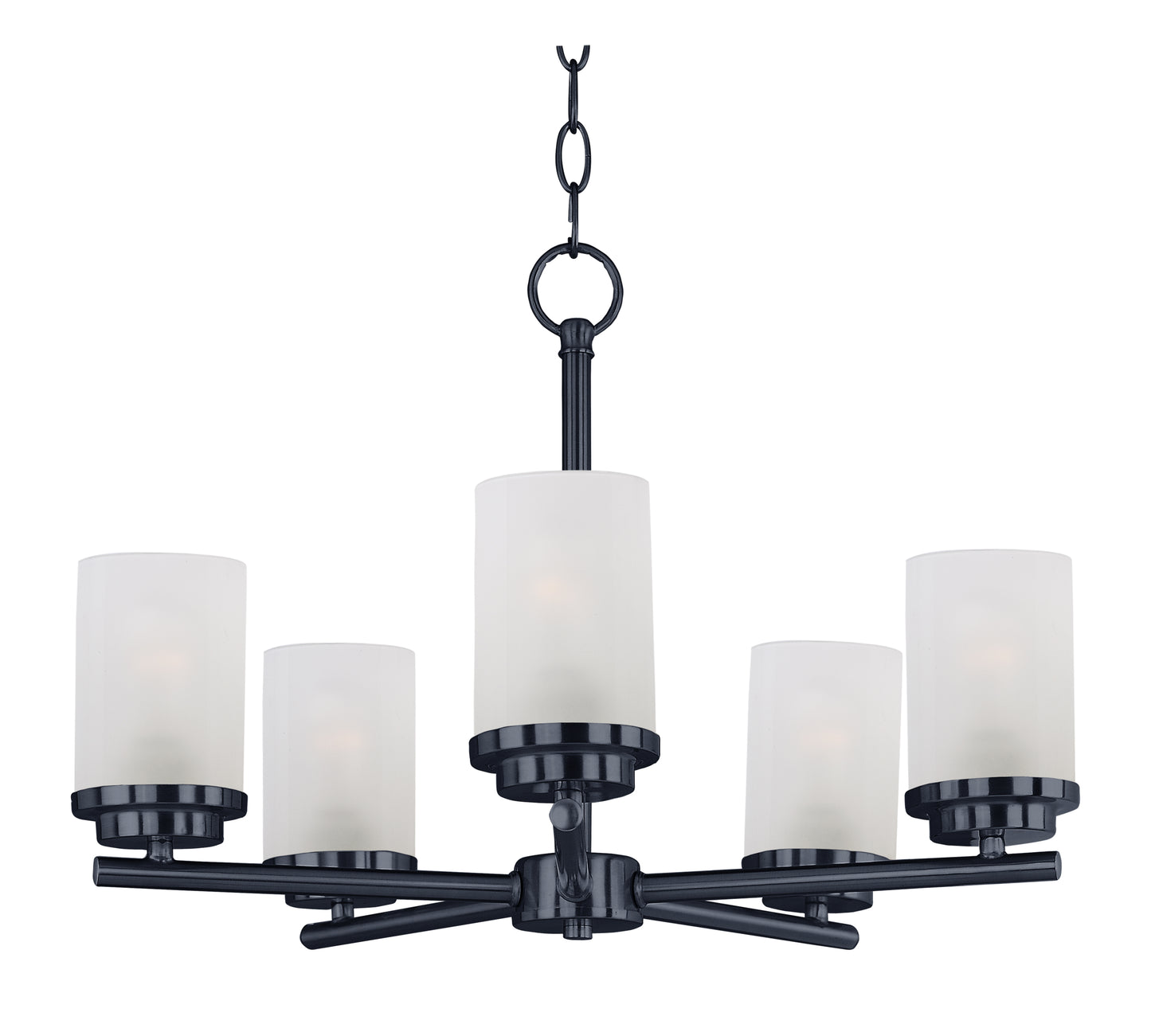 10205FTBK - 5 Light Corona 22" Chandelier - Black