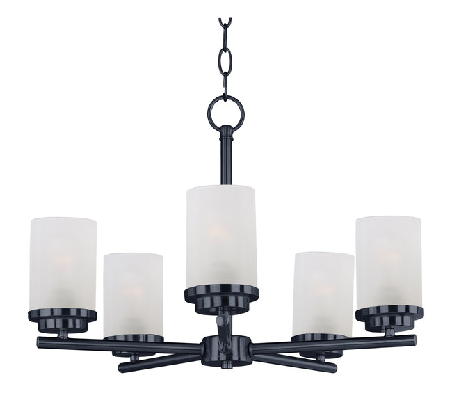 10205FTBK - 5 Light Corona 22" Chandelier - Black