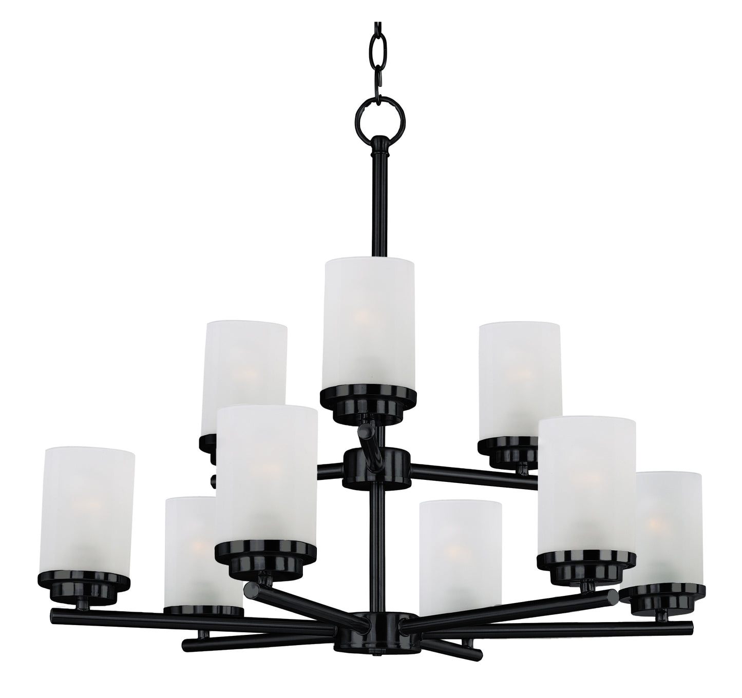 10206FTBK - 9 Light Corona 28" Chandelier - Black