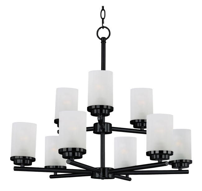 10206FTBK - 9 Light Corona 28" Chandelier - Black