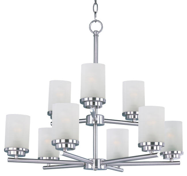10206FTSN - 9 Light Corona 28" Chandelier - Satin Nickel