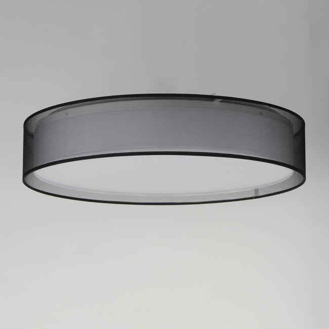10227BO - Prime 25" Flush Mount Ceiling Light - Black Organza