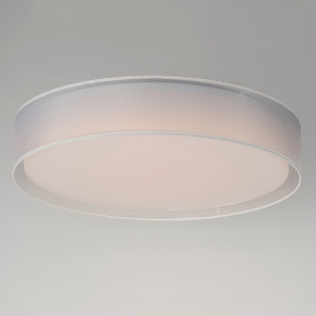10227WO - Prime 25" Flush Mount Ceiling Light - White Organza