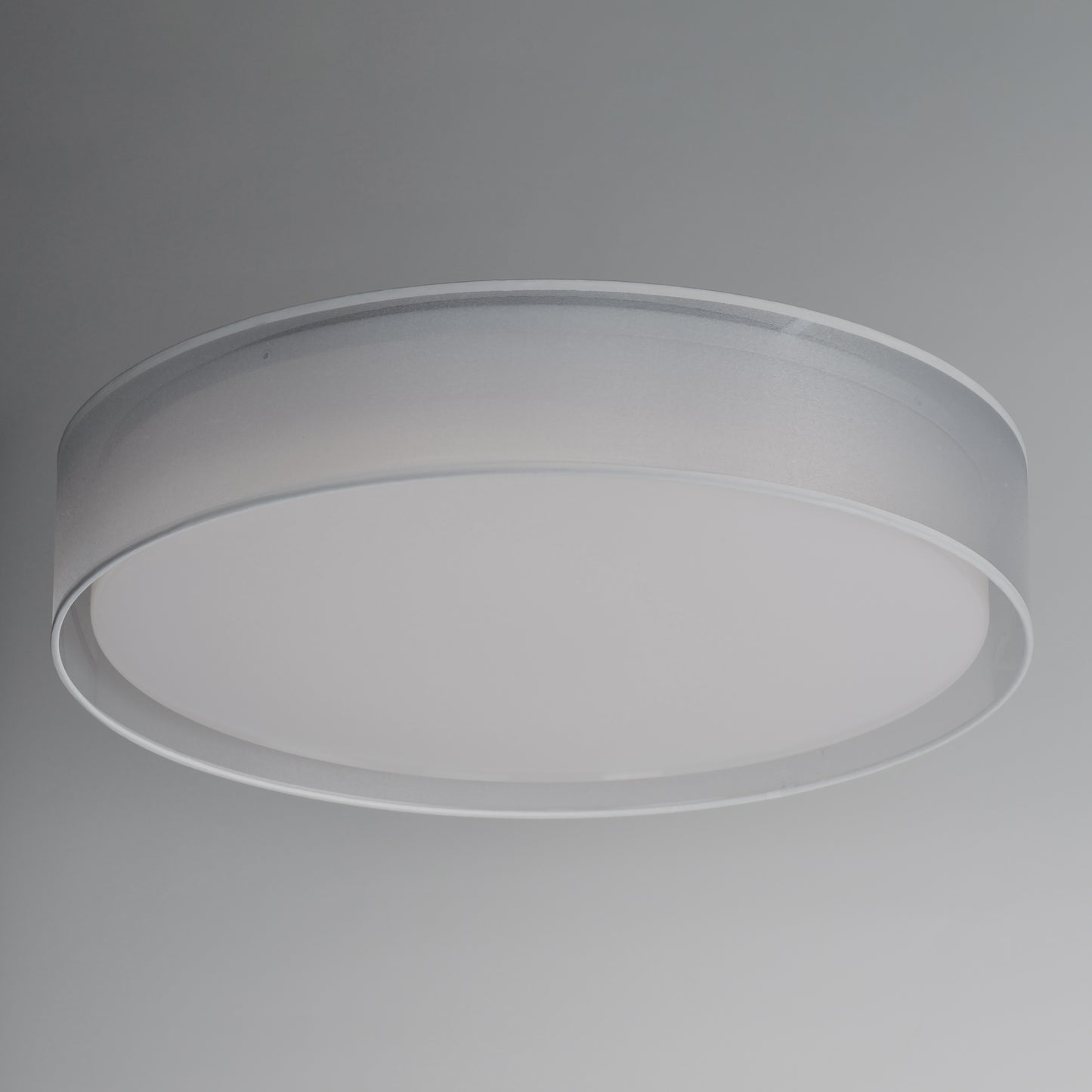 10227WO - Prime 25" Flush Mount Ceiling Light - White Organza