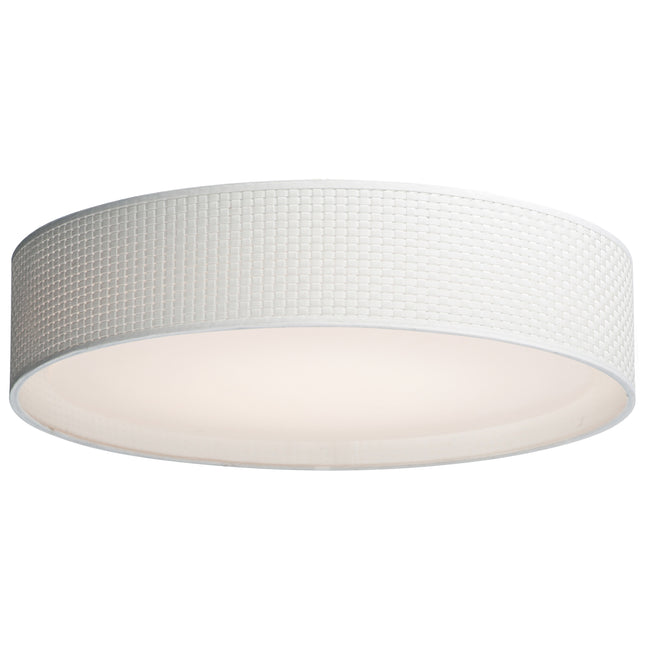 10227WW - Prime 25" Flush Mount Ceiling Light - White Weave