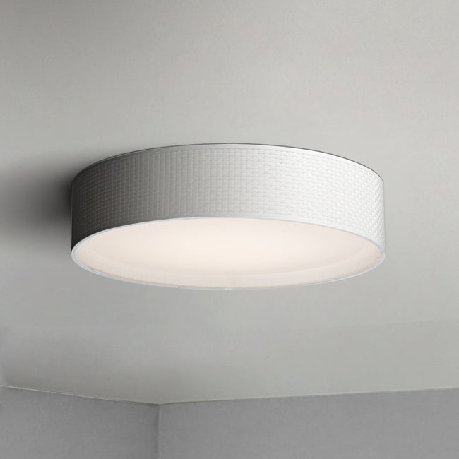 10227WW - Prime 25" Flush Mount Ceiling Light - White Weave