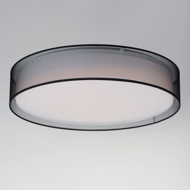 10237BO - Prime 25" Flush Mount Ceiling Light - Black Organza