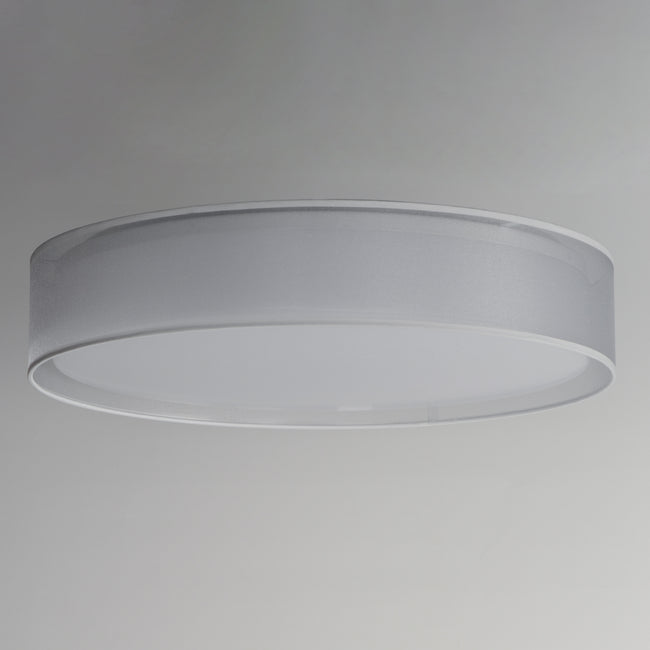 10237WO - Prime 25" Flush Mount Ceiling Light - White Organza