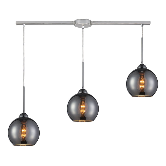 ELK Lighting 10240/3L-CHR - Cassandra 5" Wide 3-Light Linear Pendant Fixture in Polished Chrome with