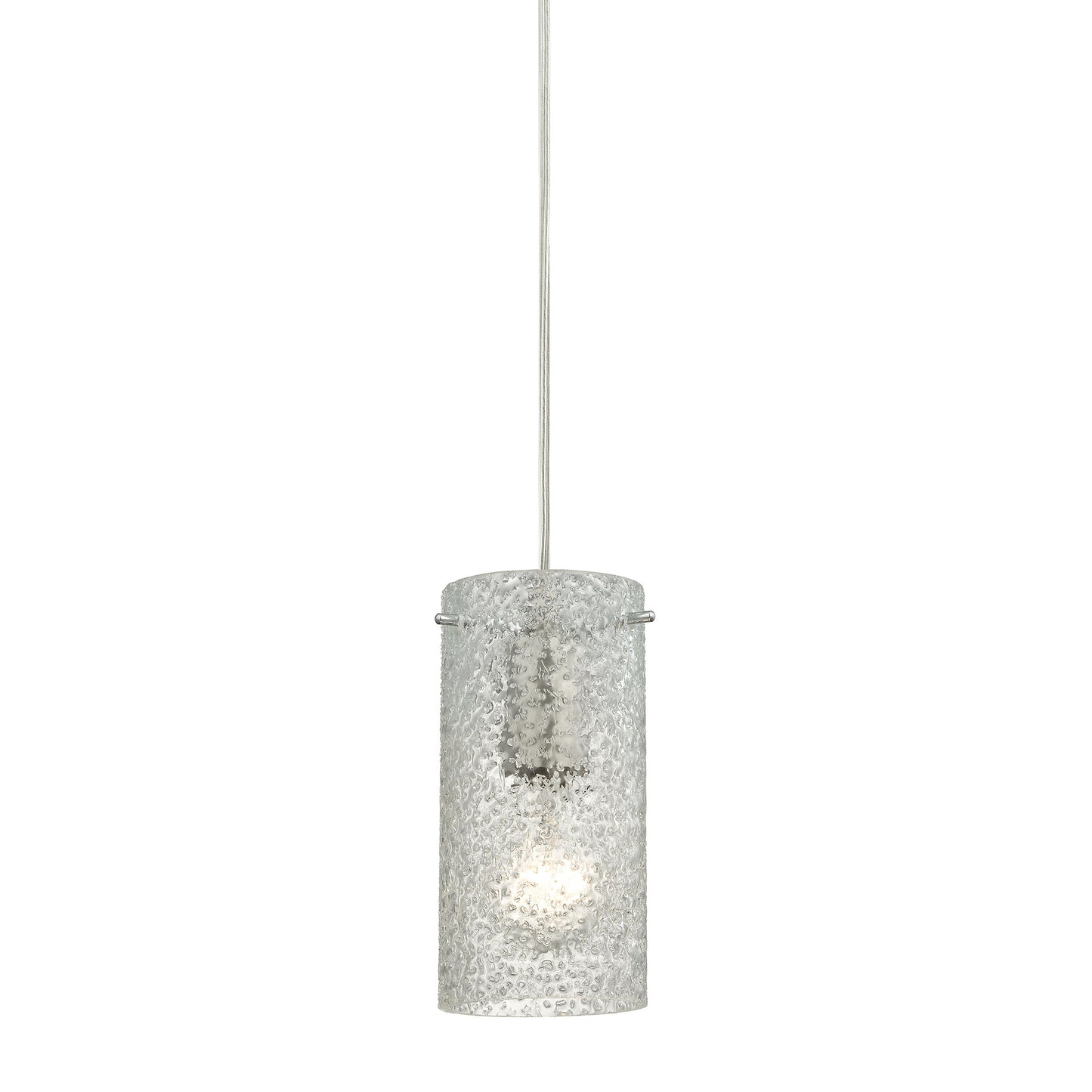 ELK Lighting 10242/1CL - Ice Fragments 5" Wide 1-Light Mini Pendant in Satin Nickel with Clear Glass