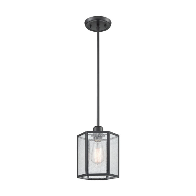 ELK Lighting 10353/1 - Spencer 6" Wide 1-Light Mini Pendant in Oil Rubbed Bronze with Translucent Or