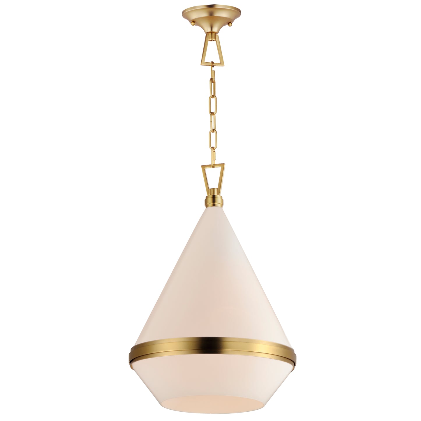 10376WTSBR - 1 Light Giza 16" Pendant - Satin Brass