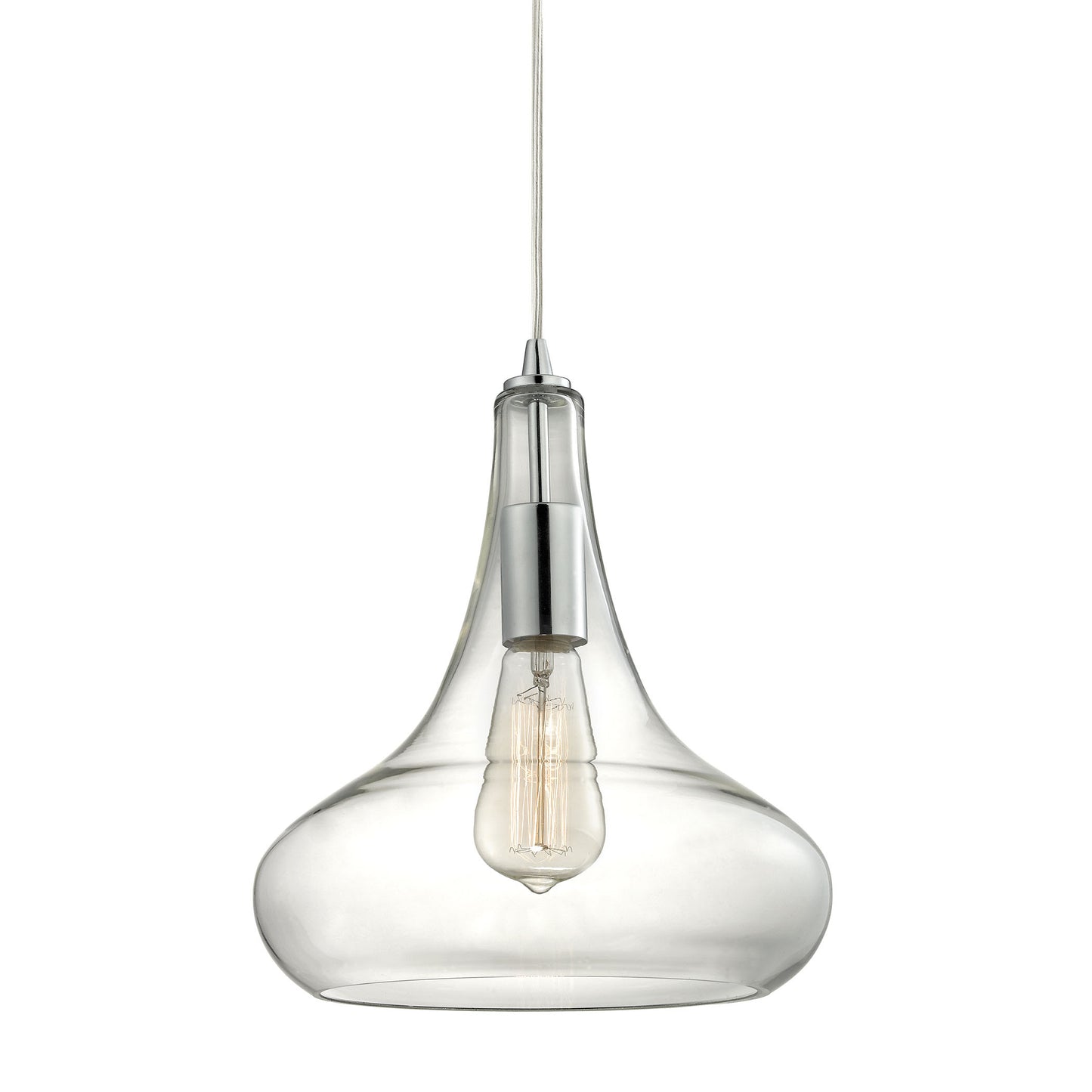 ELK Lighting 10422/1 - Orbital 10" Wide 1-Light Mini Pendant in Polished Chrome with Clear Glass