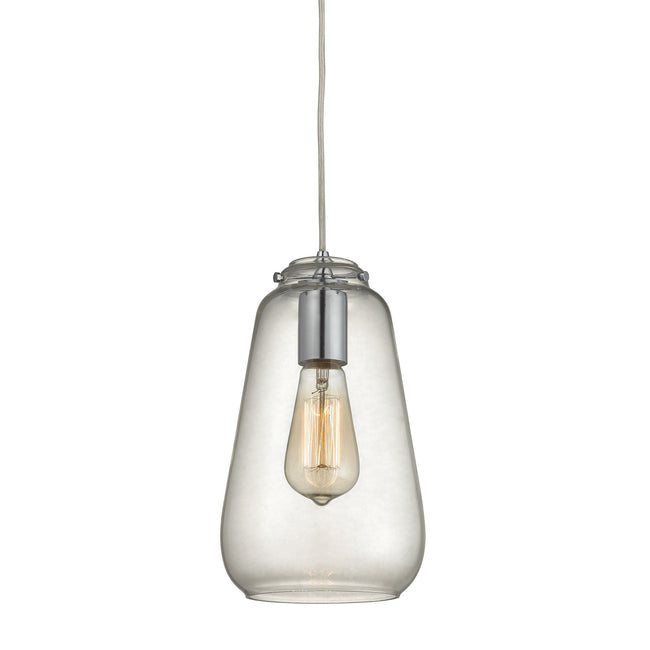 ELK Lighting 10423/1 - Orbital 6" Wide 1-Light Mini Pendant in Polished Chrome with Clear Glass
