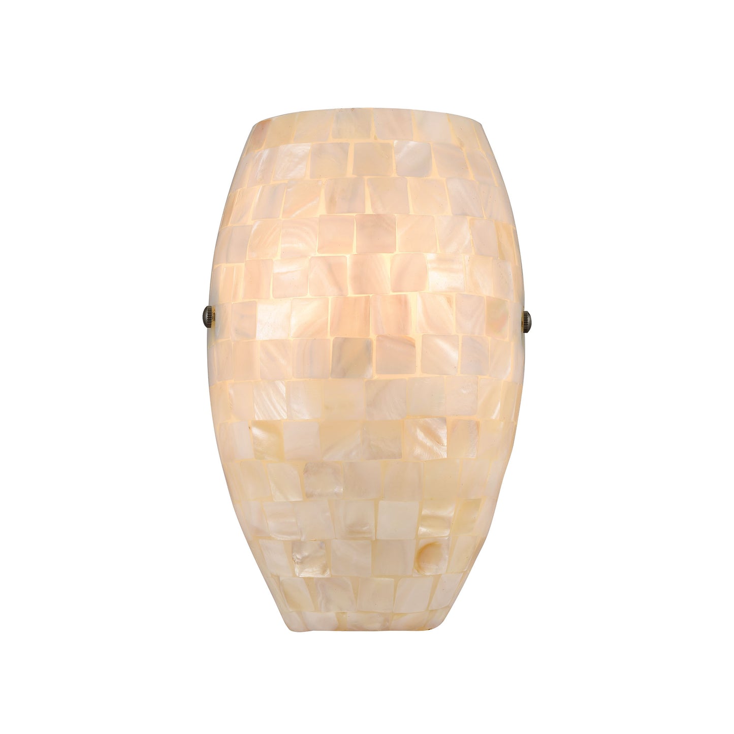 ELK Lighting 10540/1 - Capri 6" Wide 1-Light Sconce in Satin Nickel with Glass/Capiz Shells
