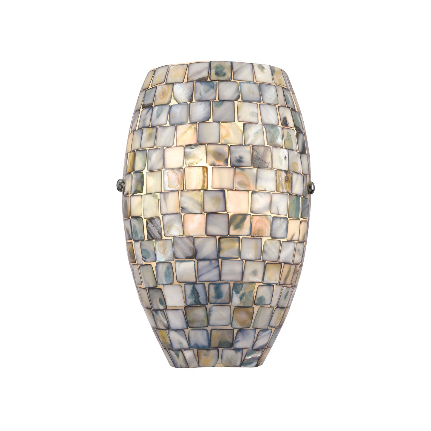 ELK Lighting 10550/1 - Capri 6" Wide 1-Light Sconce in Satin Nickel with Glass/Gray Capiz Shells