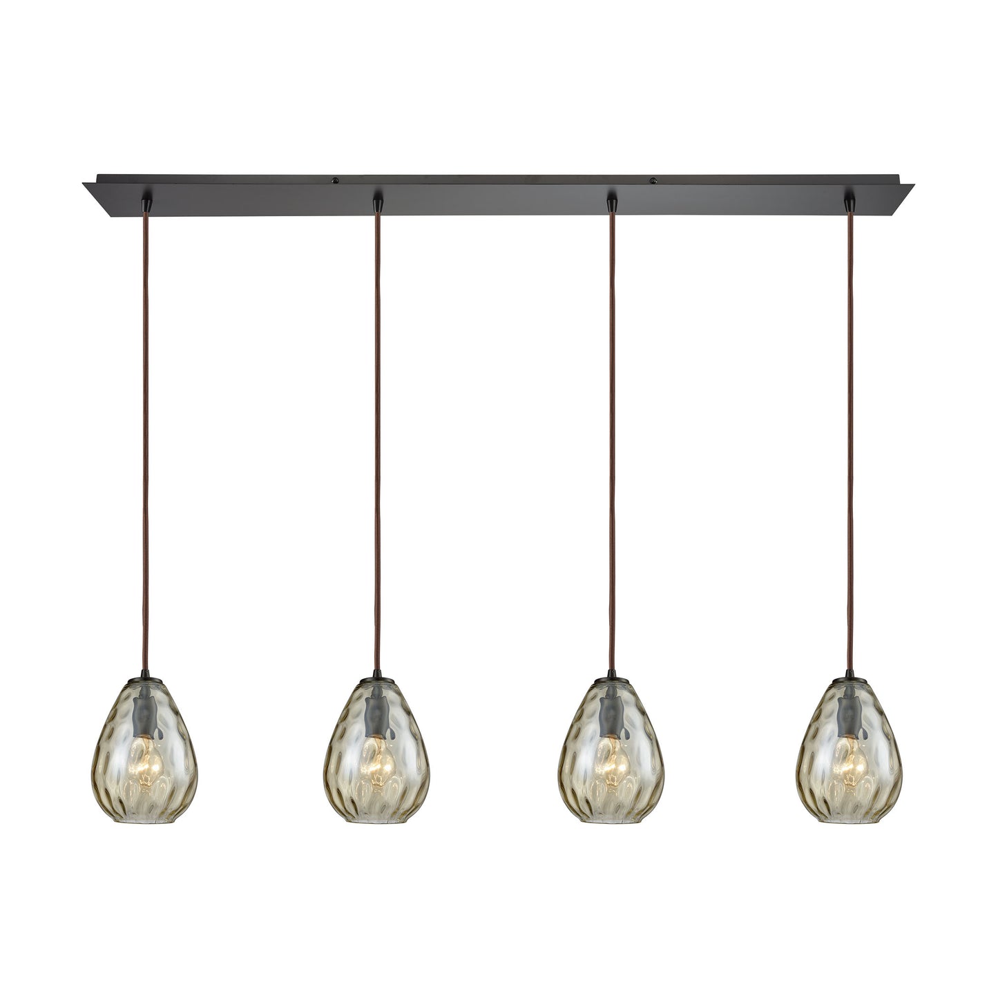 ELK Lighting 10780/4LP - Lagoon 46" Wide 4-Light Linear Pendant Fixture in Oil Rubbed Bronze with Ch