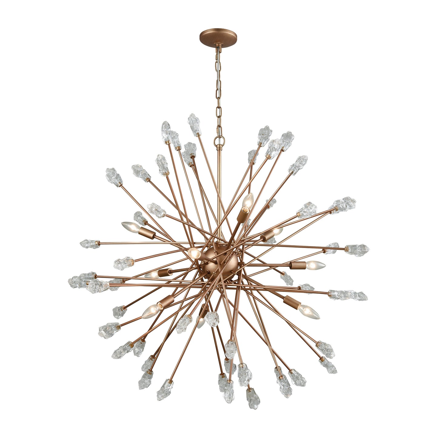 ELK Lighting 11114/9 - Serendipity 38" Wide 9-Light Chandelier in Matte Gold with Clear Bubble Glass