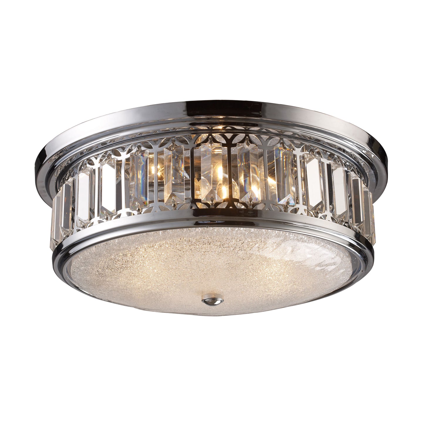 ELK Lighting 11227/3 - Flushmounts 16" Wide 3-Light Flush Mount in Polished Chrome with Glass and Cr