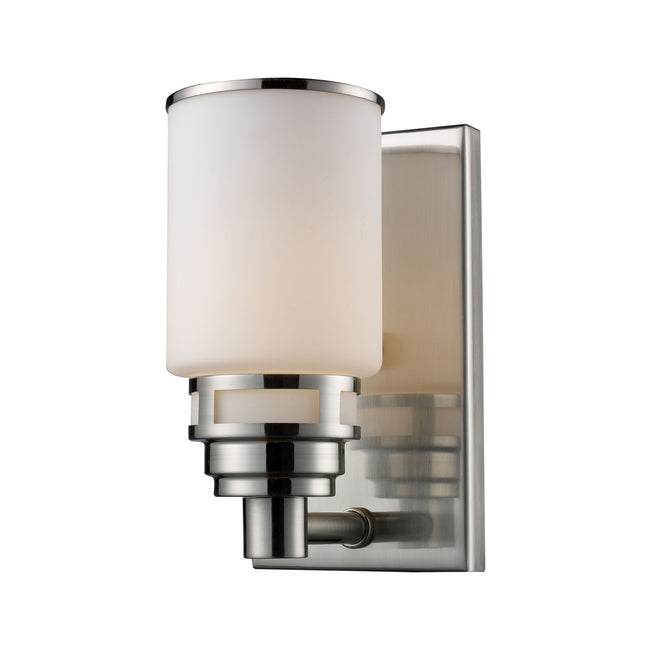 ELK Lighting 11264/1 - Bryant 5" Wide 1-Light Vanity Light in Satin Nickel with Opal White Glass