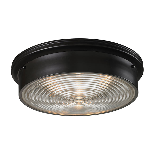 ELK Lighting 11453/3 - Chadwick 15" Wide 3-Light Flush Mount in Oiled Bronze with Diffuser