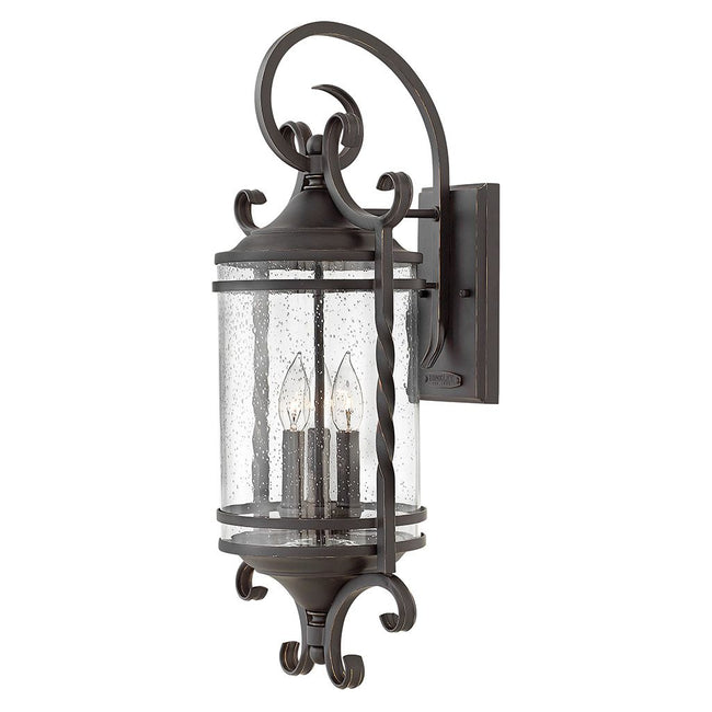Hinkley 1148OL-CL - Casa 26" ExtraLarge Wall Mount Lantern in Olde Black with Clear Seedy glass