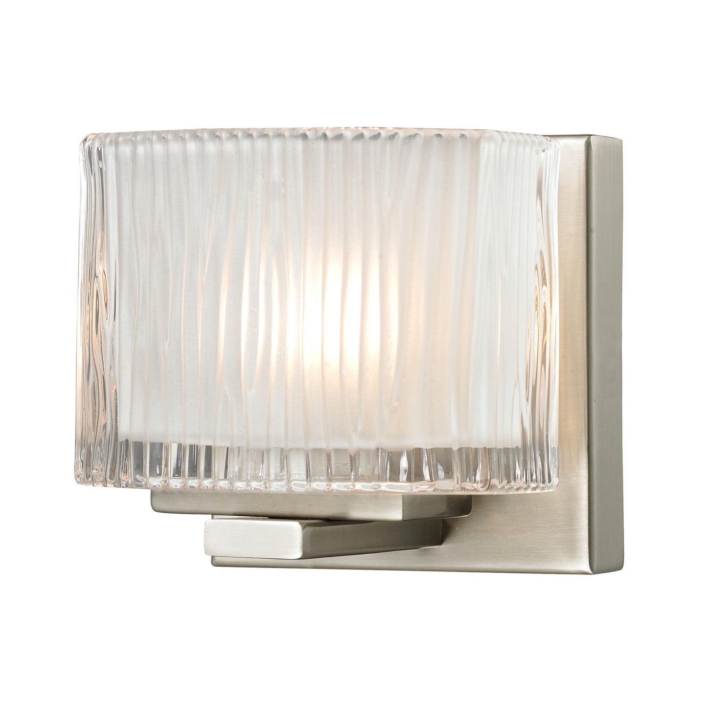 ELK Lighting 11630/1 - Chiseled Glass 5" Wide 1-Light Vanity Light in Brushed Nickel
