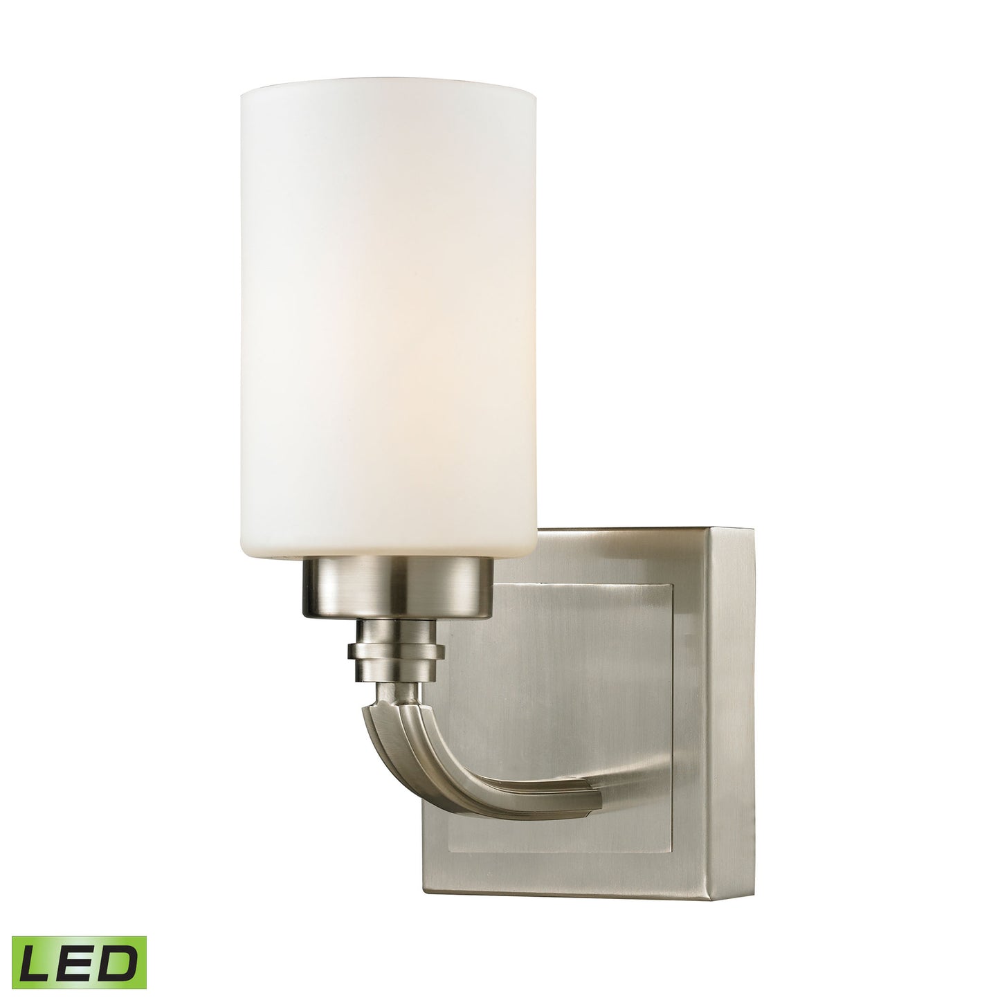 ELK Lighting 11660/1-LED - Dawson 5" Wide 1-Light Vanity Lamp in Brushed Nickel with White Glass - I