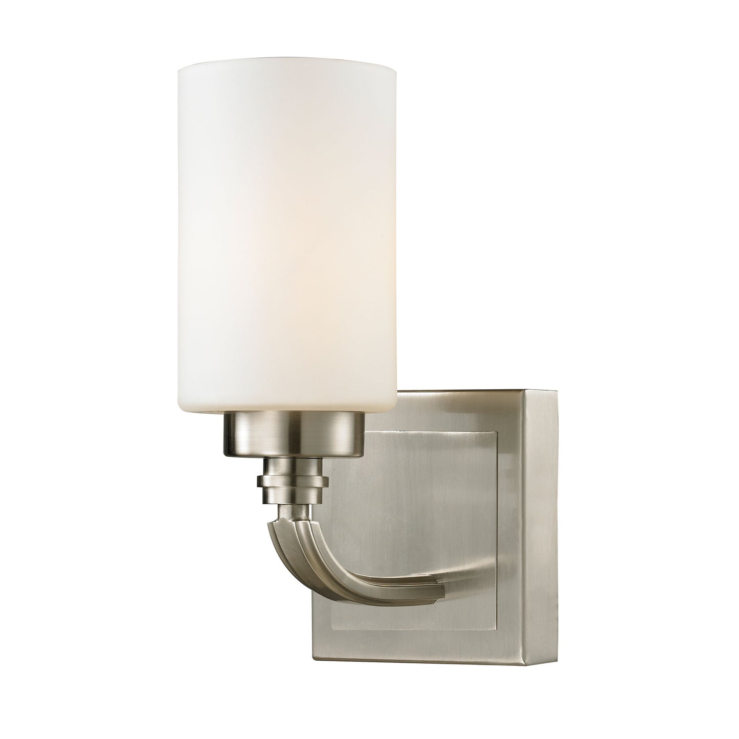 ELK Lighting 11660/1 - Dawson 5" Wide 1-Light Vanity Lamp in Brushed Nickel with White Glass