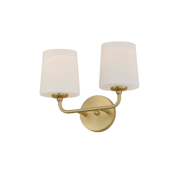 12092SWSBR - 2 Light Bristol 13" Wall Sconce - Satin Brass