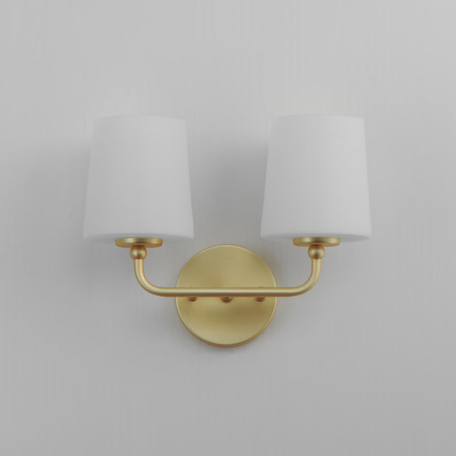 12092SWSBR - 2 Light Bristol 13" Wall Sconce - Satin Brass