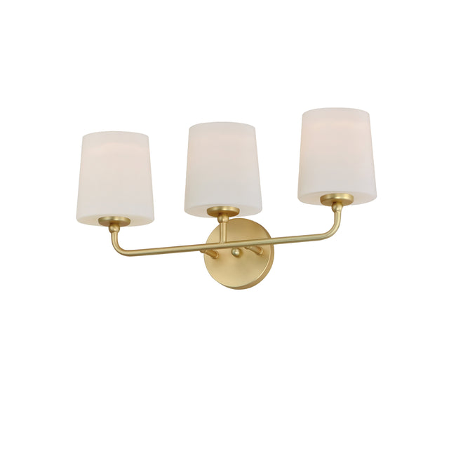 12093SWSBR - 3 Light Bristol 21" Vanity Light - Satin Brass