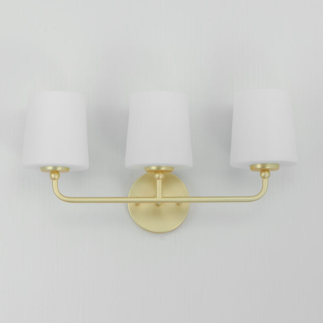 12093SWSBR - 3 Light Bristol 21" Vanity Light - Satin Brass