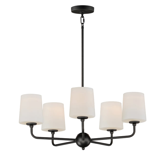 12095SWAR - 5 Light Bristol 27" Chandelier - Anthracite