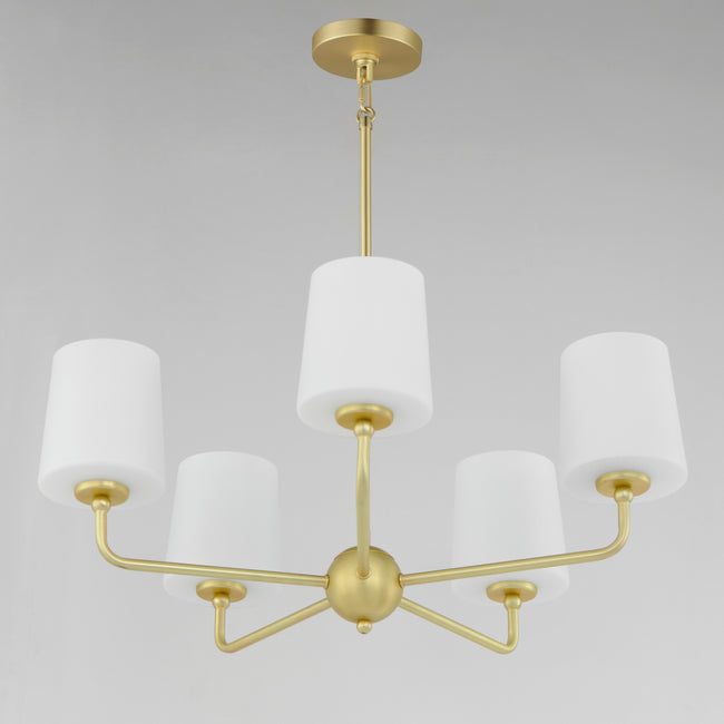 12095SWSBR - 5 Light Bristol 27" Chandelier - Satin Brass