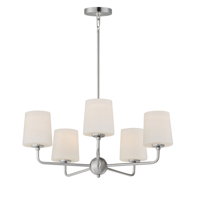 12095SWSN - 5 Light Bristol 27" Chandelier - Satin Nickel