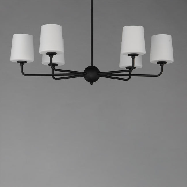 12096SWAR - 6 Light Bristol 34" Chandelier - Anthracite