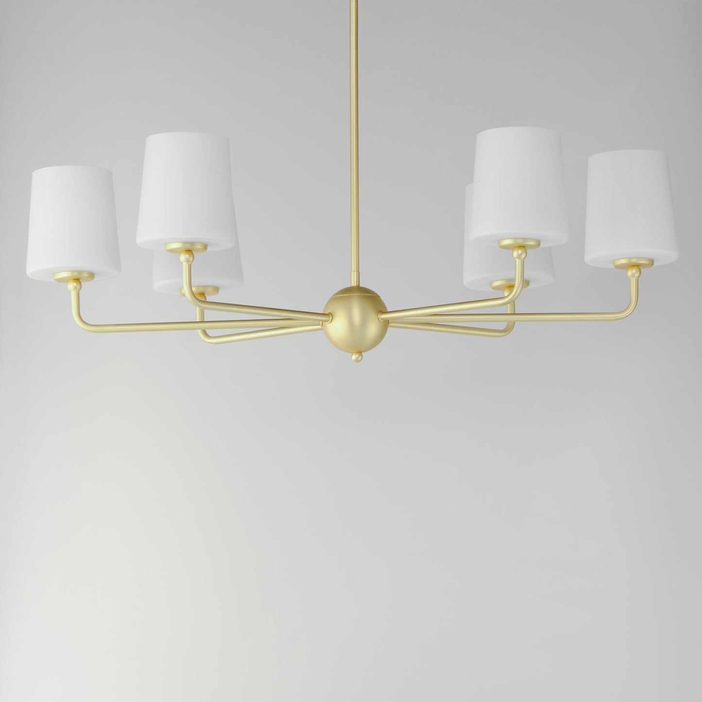 12096SWSBR - 6 Light Bristol 34" Chandelier - Satin Brass